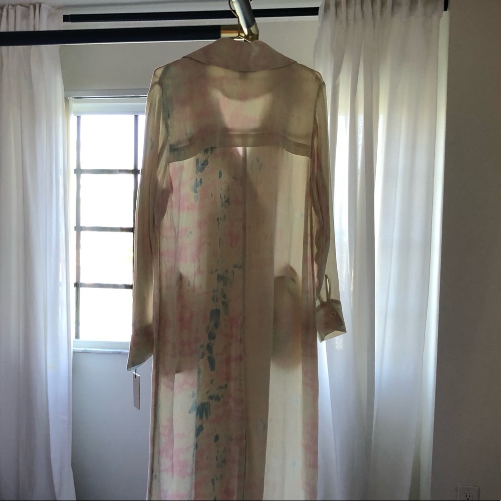 Something Navy Tie Dye Trench - Picture 6 of 9